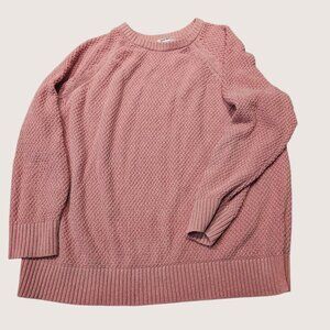 Pink Cotton Blend Sweater szL